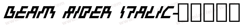 Beam Rider Italic字体转换